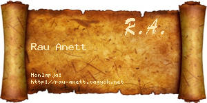 Rau Anett névjegykártya