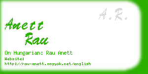 anett rau business card